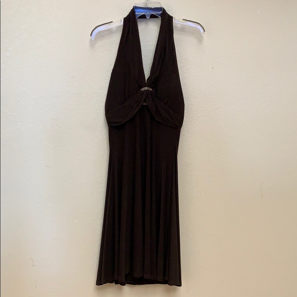 Chocolate brown backless dress